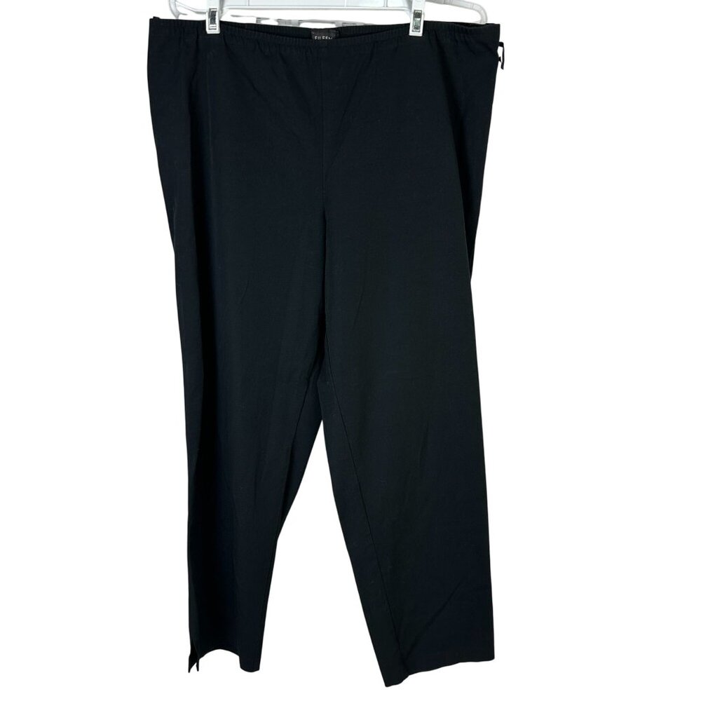 Eileen Fisher Womens Black Pull-On Pants Size XL